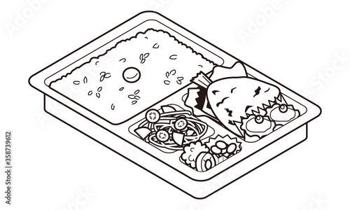 市販のアジフライ弁当