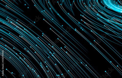 Abstract digital technology background. Big data visualization. Network connection structure. 3d render.