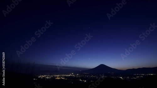 silhouette of the Mt.Fuji