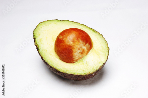 Avocado, Close Up on white background .