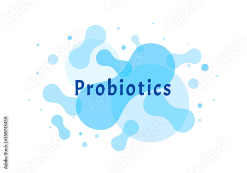 Probiotics bacteria logo.
