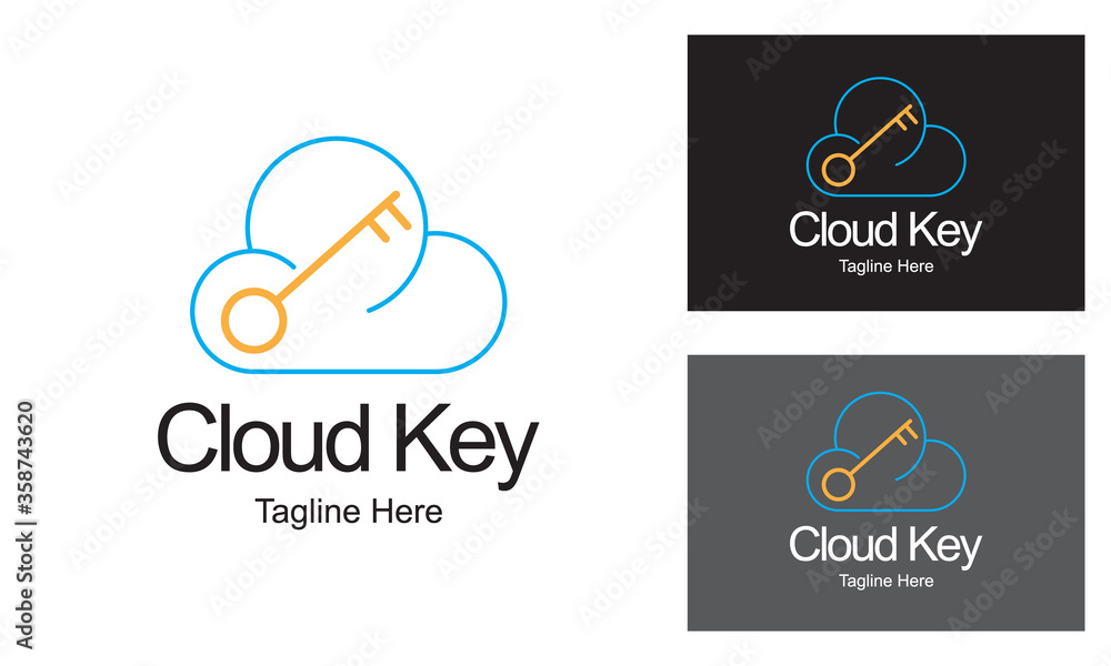 Cloud Key Logo Design Template. Cloud Key Logo Design Template.