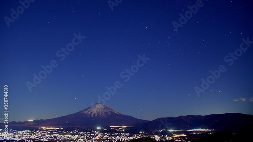 Stars and Mt.Fuji