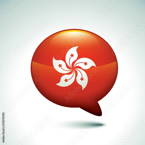 hong kong flag speech bubble