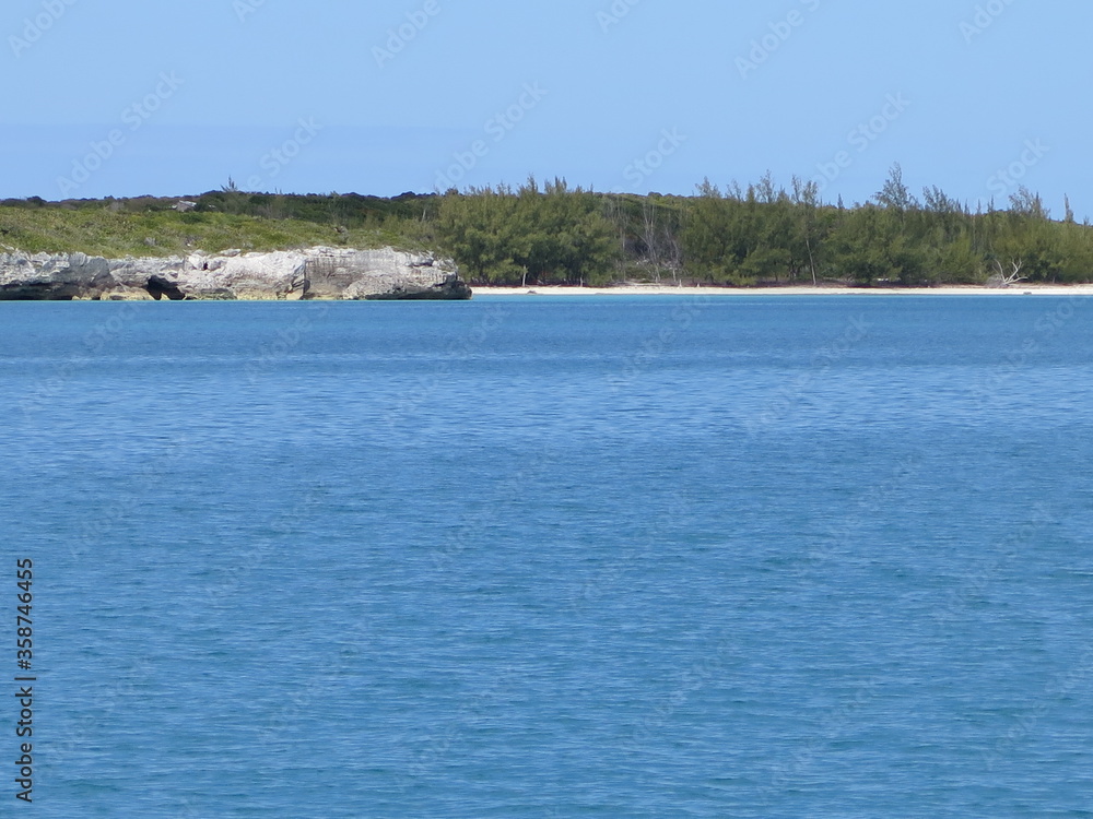 the view of Current Island in the month of February, Bahamas