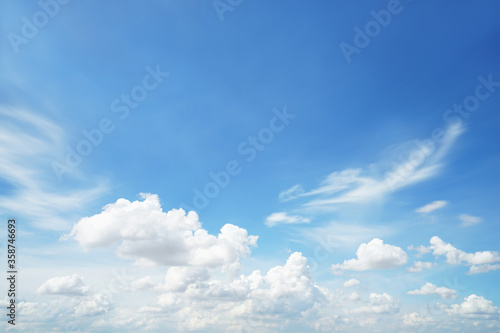 Fototapeta Naklejka Na Ścianę i Meble -  Blue sky clouds blurred during morning open view out windows beautiful summer spring and peaceful nature background.