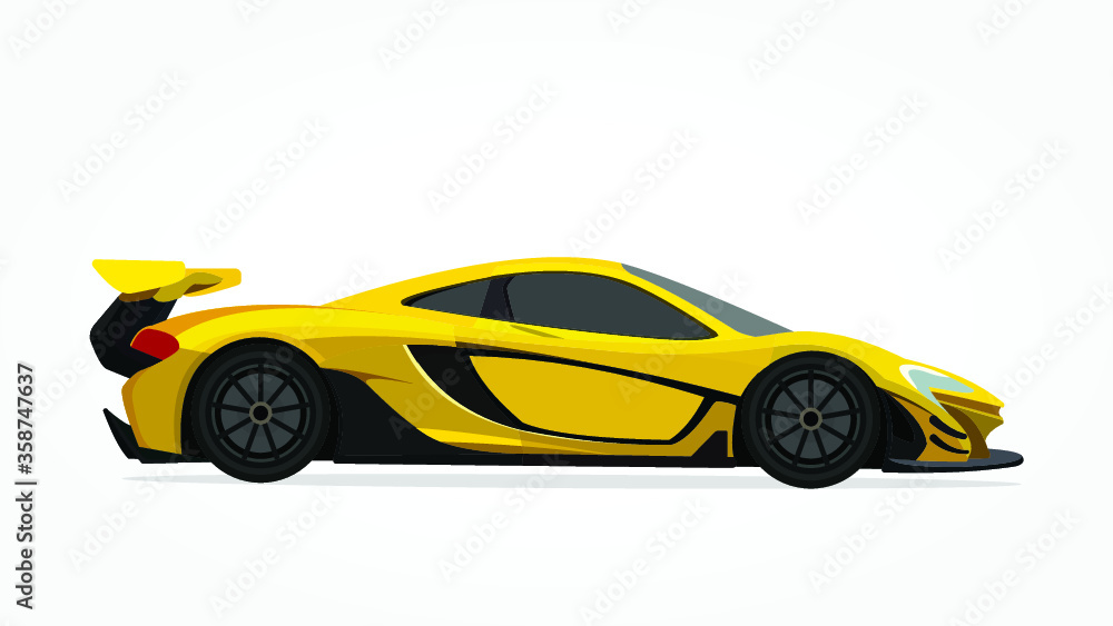 detailed body and rims of a flat colored car cartoon vector illustration detailed body and rims of a flat colored car cartoon vector illustration