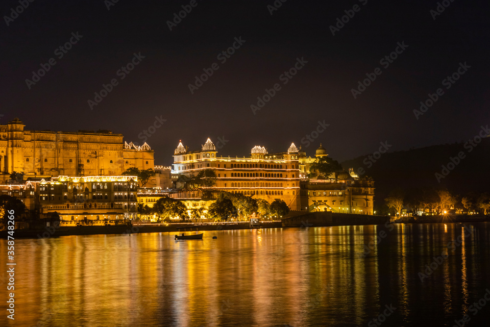 City Palace, Udaipur during Diwali