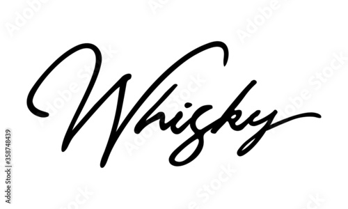Whisky Typography Black Color Text On 
White Background
