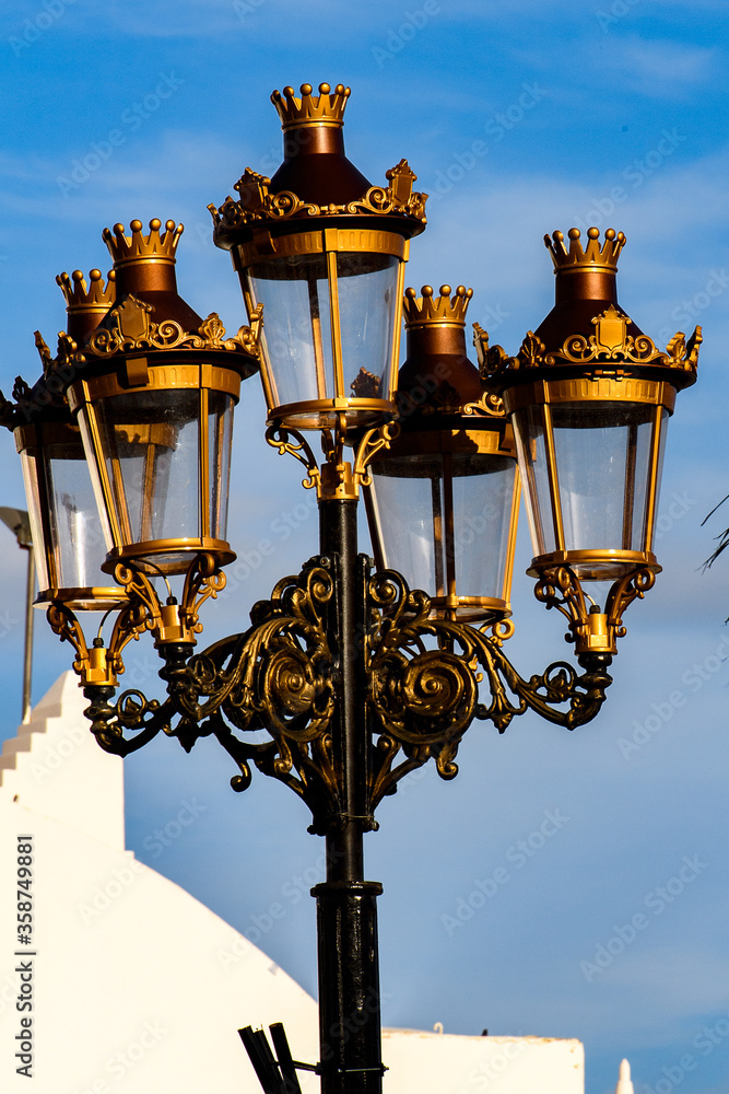 Lamp post in Algiers, the capital and largest city of Algeria