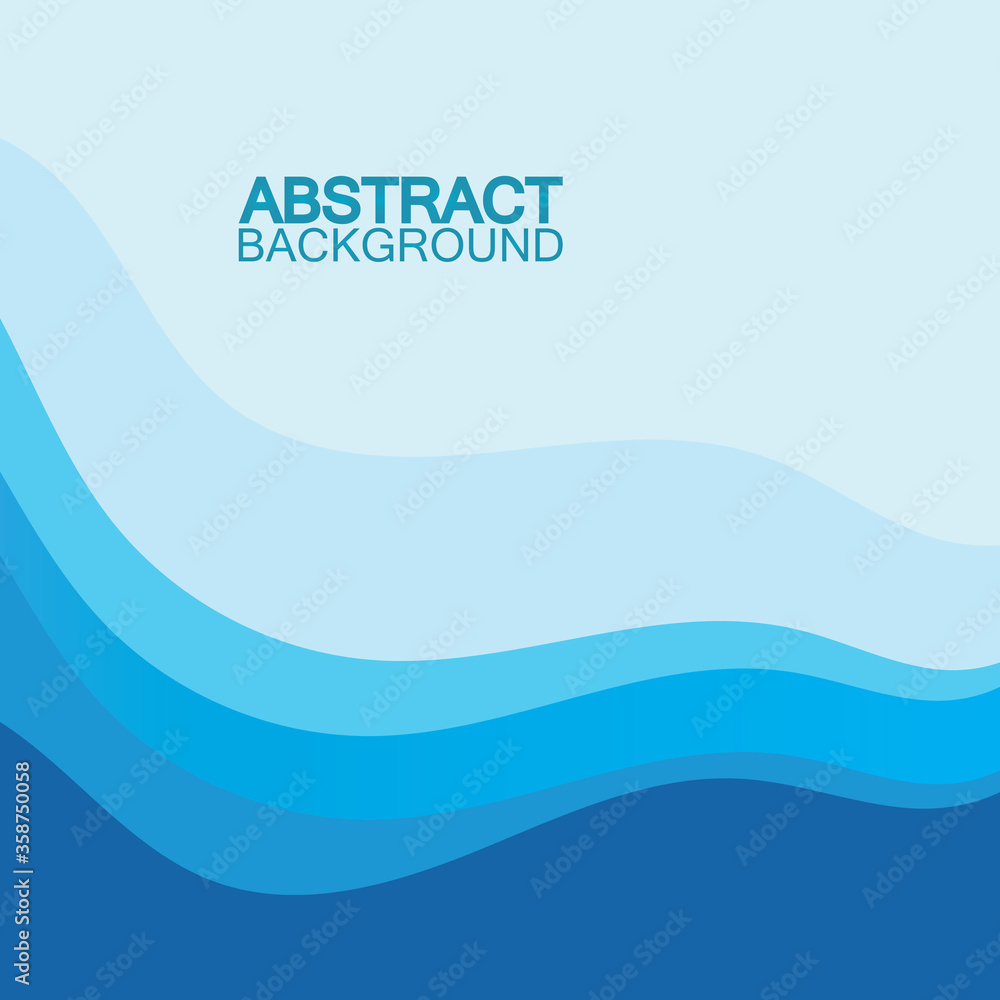 Blue wave vector abstract background flat design stock illustration Blue wave vector abstract background flat design stock illustration