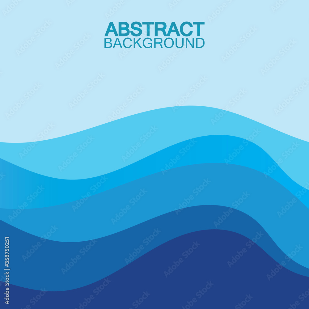 Blue wave vector abstract background flat design stock illustration Blue wave vector abstract background flat design stock illustration