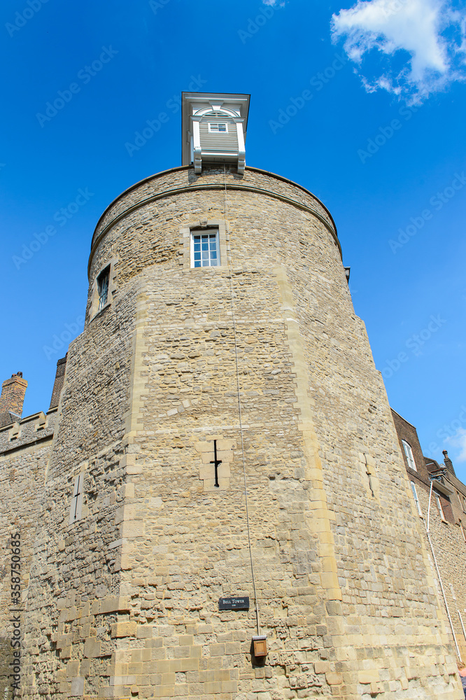 Part of the Tower of London (Her Majesty's Royal Palace and Fortress of the Tower of London), England. UNESCO World Heritage