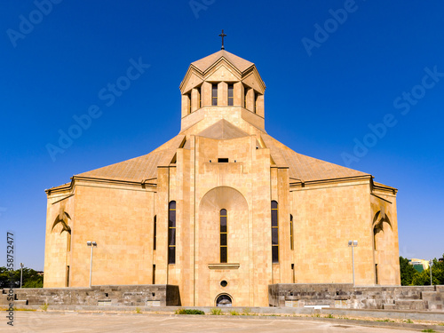 It's Saint Gregory the Illuminator Cathedral, Yerevan. It was completed in 2001