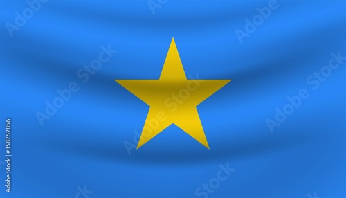 Flag of star background template.