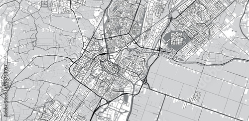 Urban vector city map of Alkmaar  The Netherlands