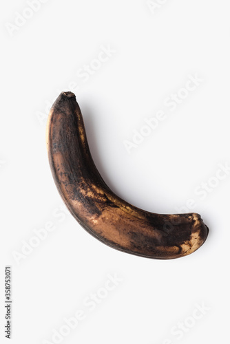 overripe bananas on a white background, bananas on a white background