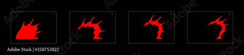 Fire explosion effect. Explosion Animation effect. Animation Sprite sheet for games, cartoon or animation. vector style animation effect 1232.