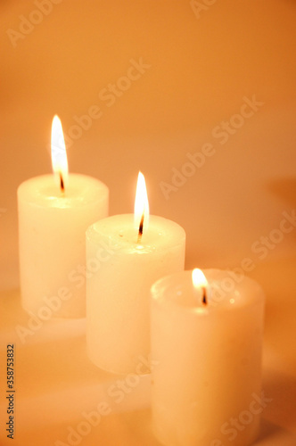 Shot of Light Shinny Candles Background