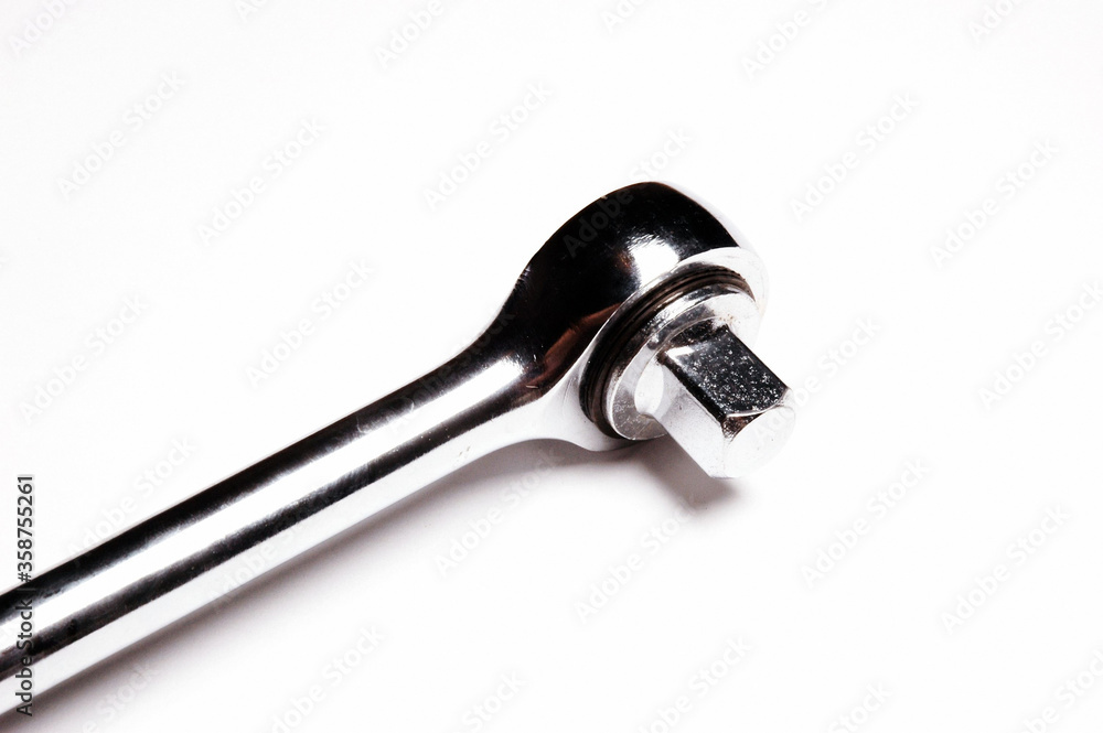 Spanner on white background . Spanner on white background .