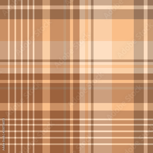 Seamless pattern in cozy brown colors for plaid, fabric, textile, clothes, tablecloth and other things. Vector image.