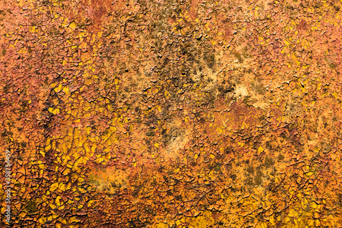 Rusty metal surface background with old paint