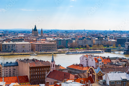 It's Panorama of the Danube river and Budapest, Hungary