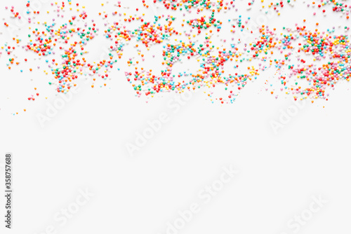 sprinkling on white background, color background, confetti on white background