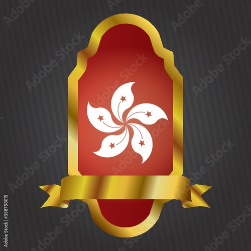 hong kong flag badge