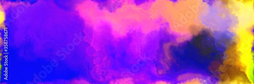 abstract watercolor background with watercolor paint with blue violet, medium blue and pastel orange colors. can be used as background texture or graphic element