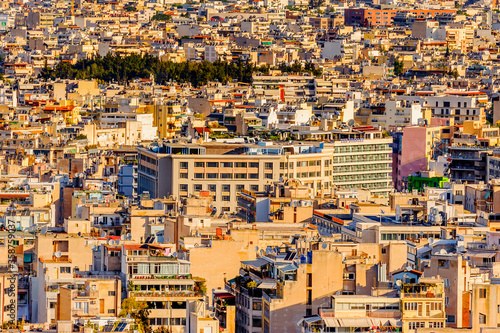 It's Aerial view of Athens, the capital of Greece.