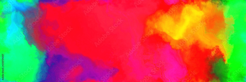 abstract watercolor background with watercolor paint with crimson, spring green and amber colors. can be used as background texture or graphic element