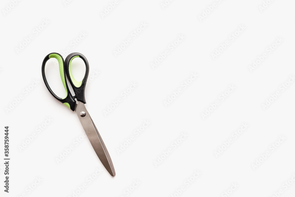 stationery scissors, scissors with plastic handle, baby scissors, scissors on a white background stationery scissors, scissors with plastic handle, baby scissors, scissors on a white background