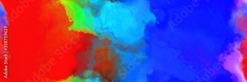 abstract watercolor background with watercolor paint with blue, crimson and dark turquoise colors. can be used as web banner or background © Eigens