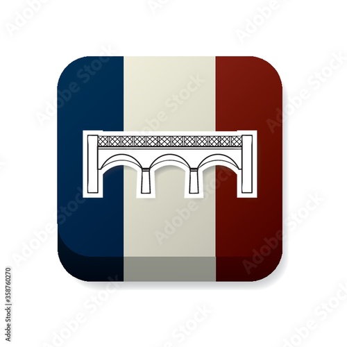 pont de l'archevch on france flag