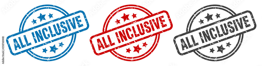 all inclusive stamp. all inclusive round isolated sign. all inclusive label set all inclusive stamp. all inclusive round isolated sign. all inclusive label set