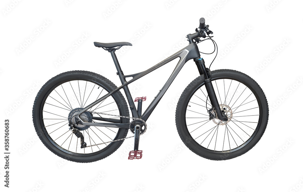 Cross-country bicycle isolated on white background