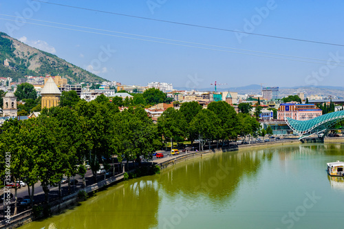 It's Downtown of Tbilisi, Georgia. Tbilisi is the capital and the largest city of Geogia with 1,5 mln people population