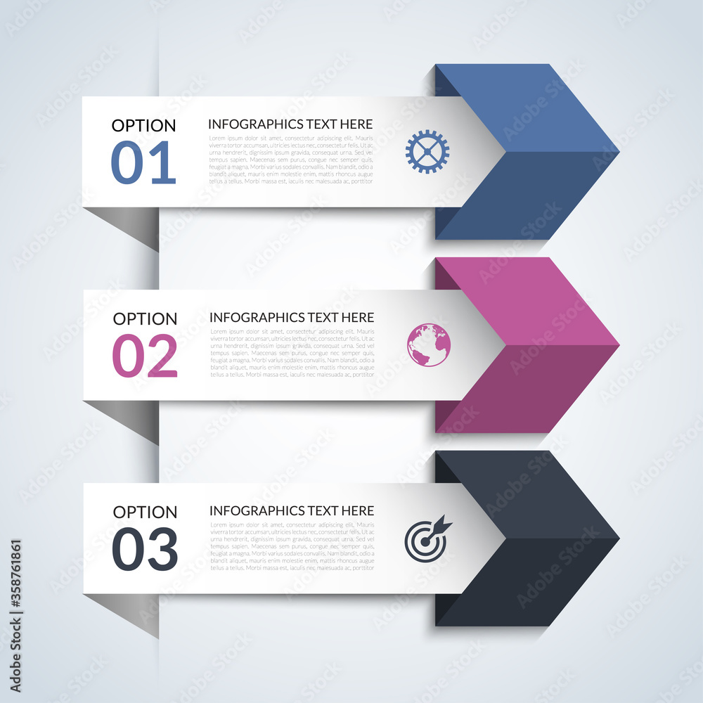 Modern arrow infographic elements Modern arrow infographic elements