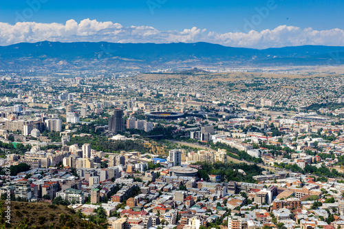 Fototapeta Naklejka Na Ścianę i Meble -  It's Panoramic view of Tbilisi, Georgia. Tbilisi is the capital and the largest city of Geogia with 1,5 mln people population