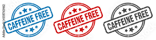 Fototapeta caffeine free stamp