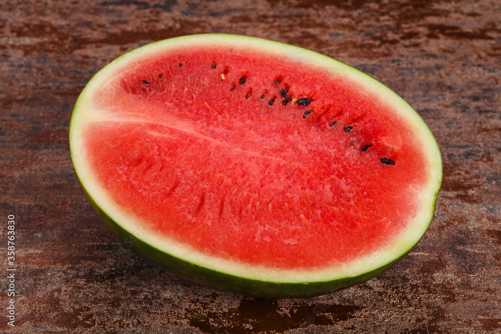 Ripe sweet juicy Half watermelon Ripe sweet juicy Half watermelon