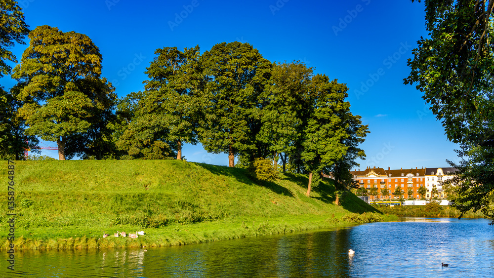 Nature of the Kastellet, Copenhagen, Denmark, is one of the star fortresses in Northern Europe Nature of the Kastellet, Copenhagen, Denmark, is one of the star fortresses in Northern Europe