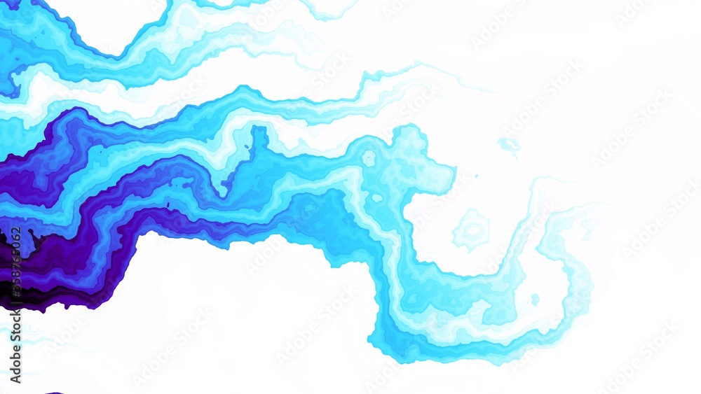 Obraz premium Abstract fractal pattern on white blank background.