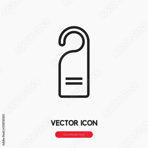 door hanger icon vector symbol sign