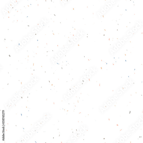 Terrazzo flooring textured surface modern abstract pattern. Vector seamless abstract repeat with chips of marble or granite in soft pastel  colors.