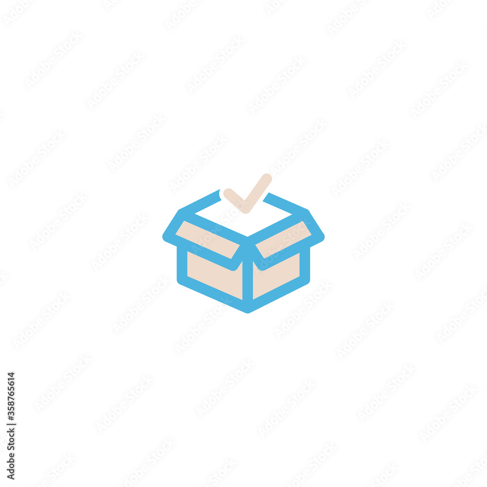 box icon flat vector logo design trendy box icon flat vector logo design trendy