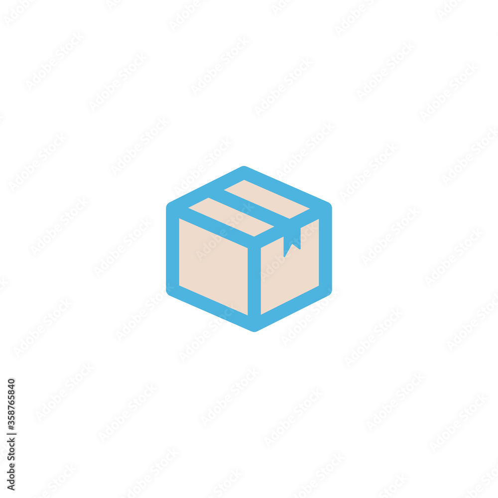 box icon flat vector logo design trendy box icon flat vector logo design trendy