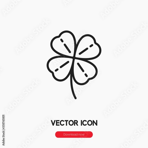 clover icon vector symbol sign