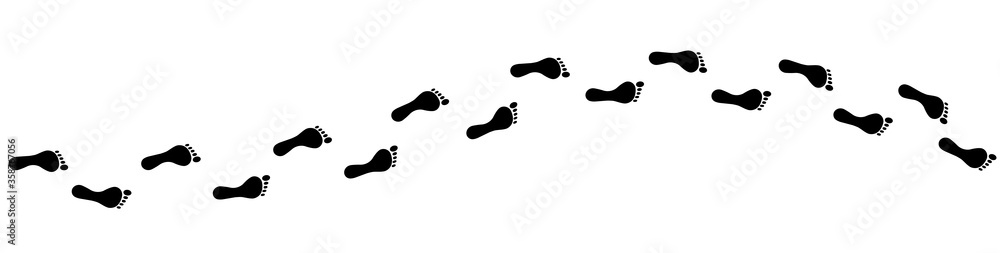 Human footprints. Footsteps vector illustration. Human footprints. Footsteps vector illustration.